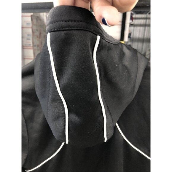 Black Athletic Works Hooded Zip up Jacket sz M 8-10 - Picture 5 of 6